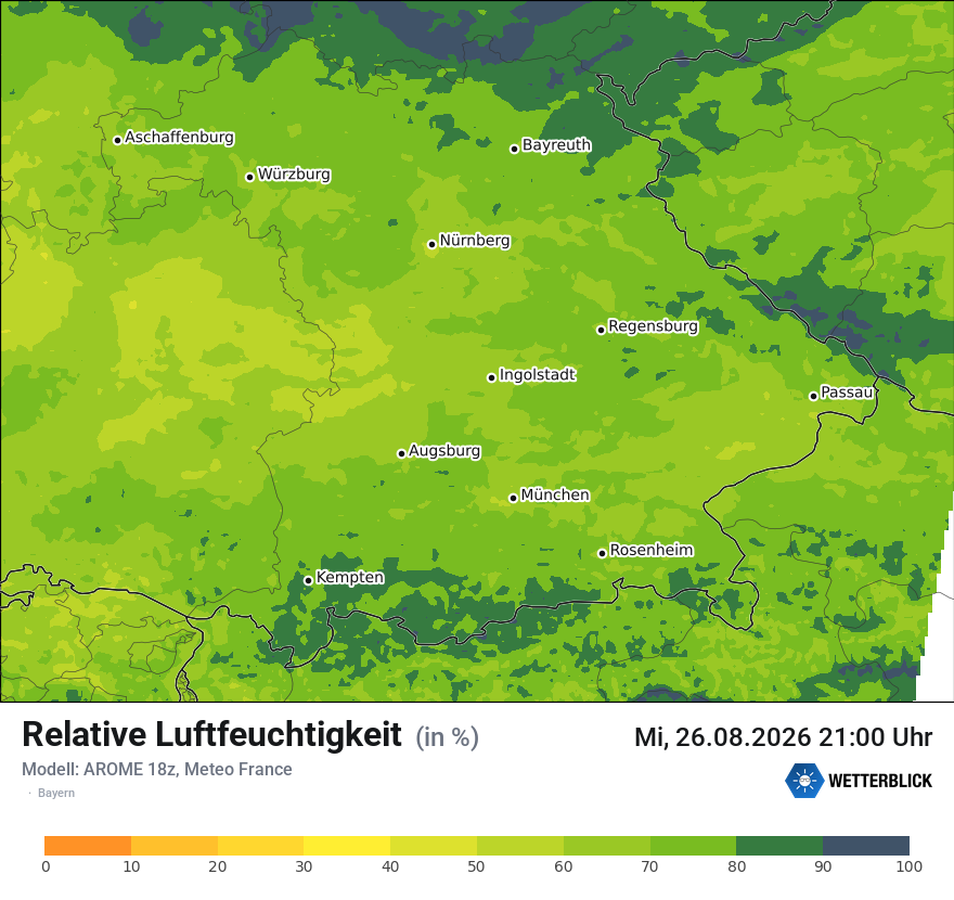 Modellkarte AROME – relhum – by