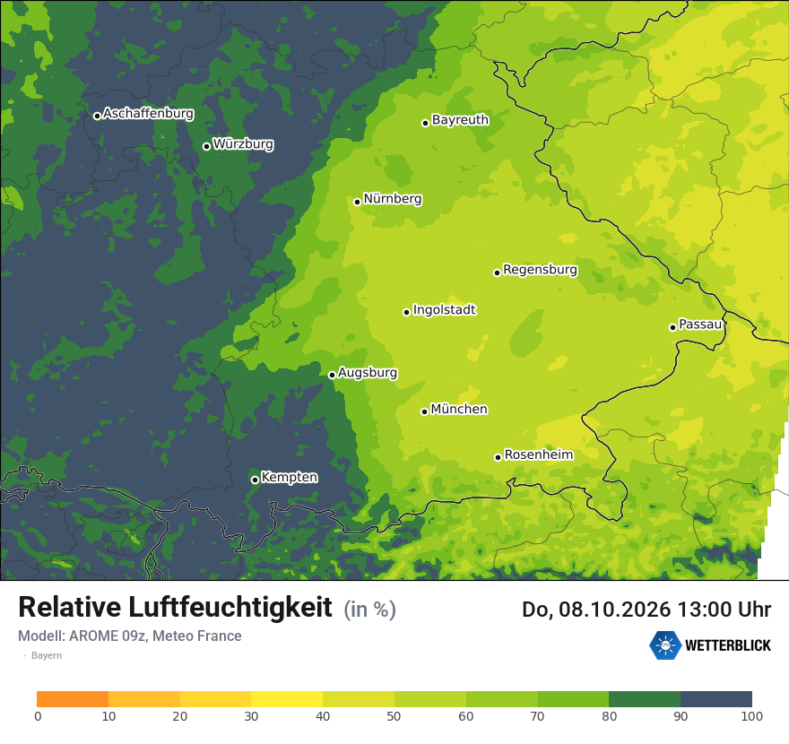 Modellkarte AROME – relhum – by