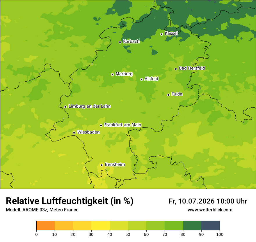 Modellkarte AROME – relhum – he