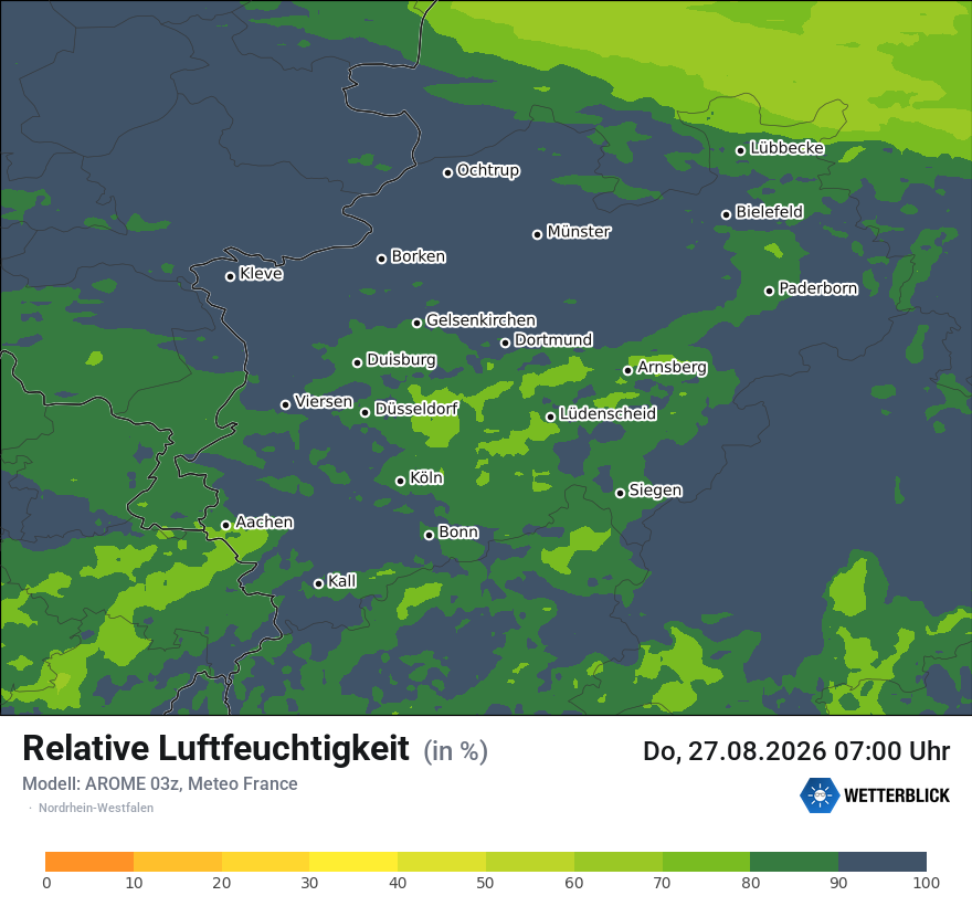 Modellkarte AROME – relhum – nrw