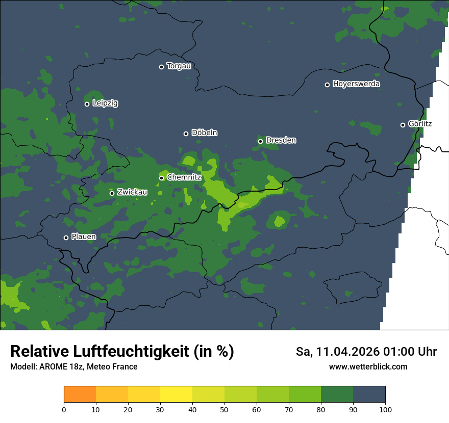 Modellkarte AROME – relhum – sn