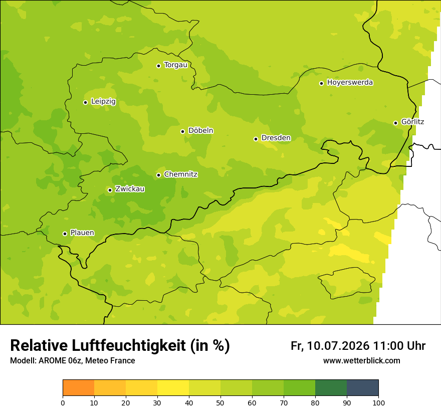 Modellkarte AROME – relhum – sn