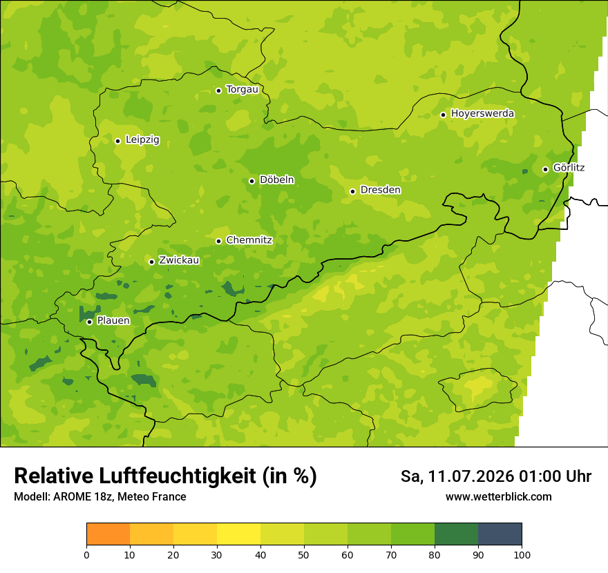Modellkarte AROME – relhum – sn