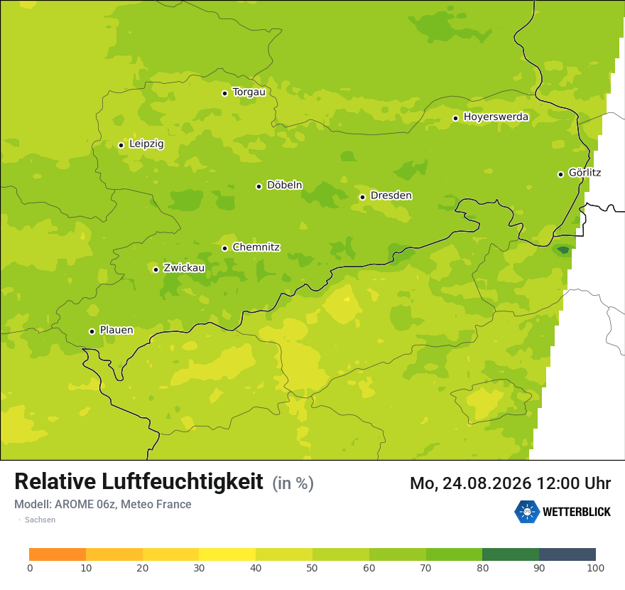 Modellkarte AROME – relhum – sn