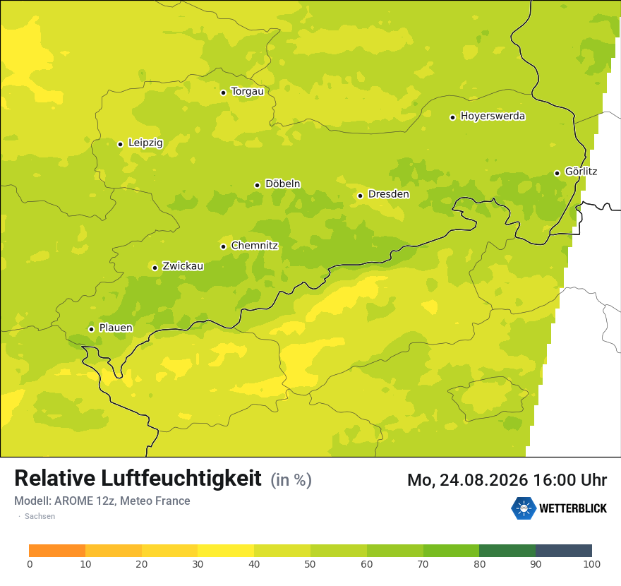 Modellkarte AROME – relhum – sn