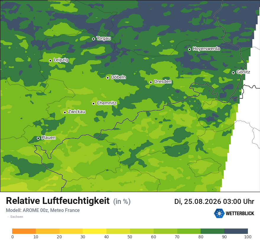Modellkarte AROME – relhum – sn