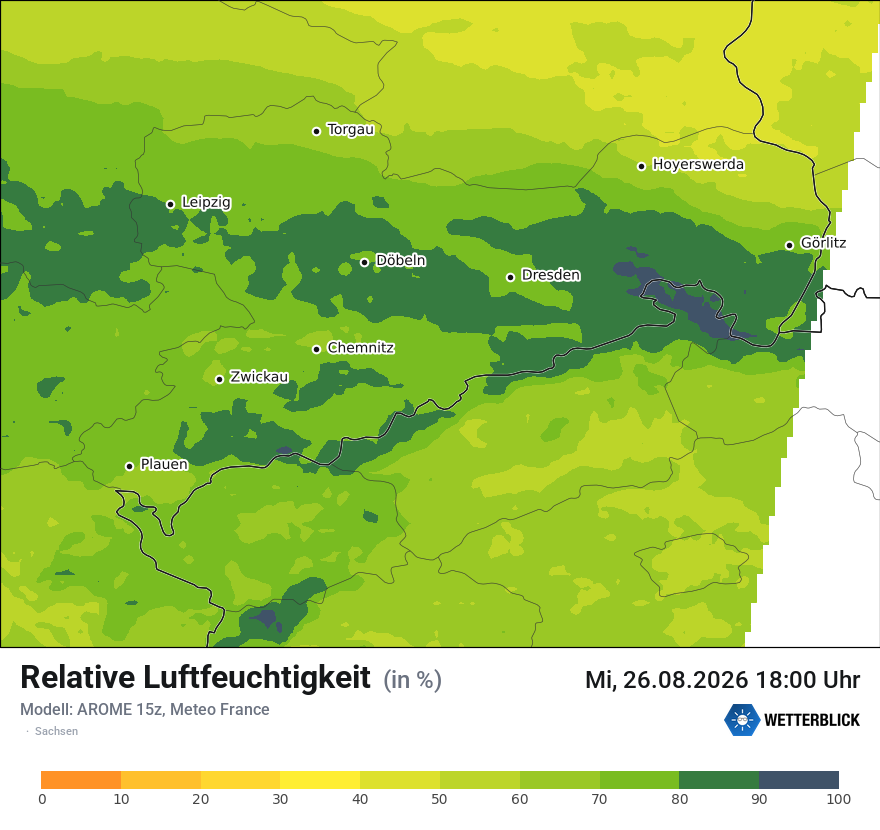 Modellkarte AROME – relhum – sn
