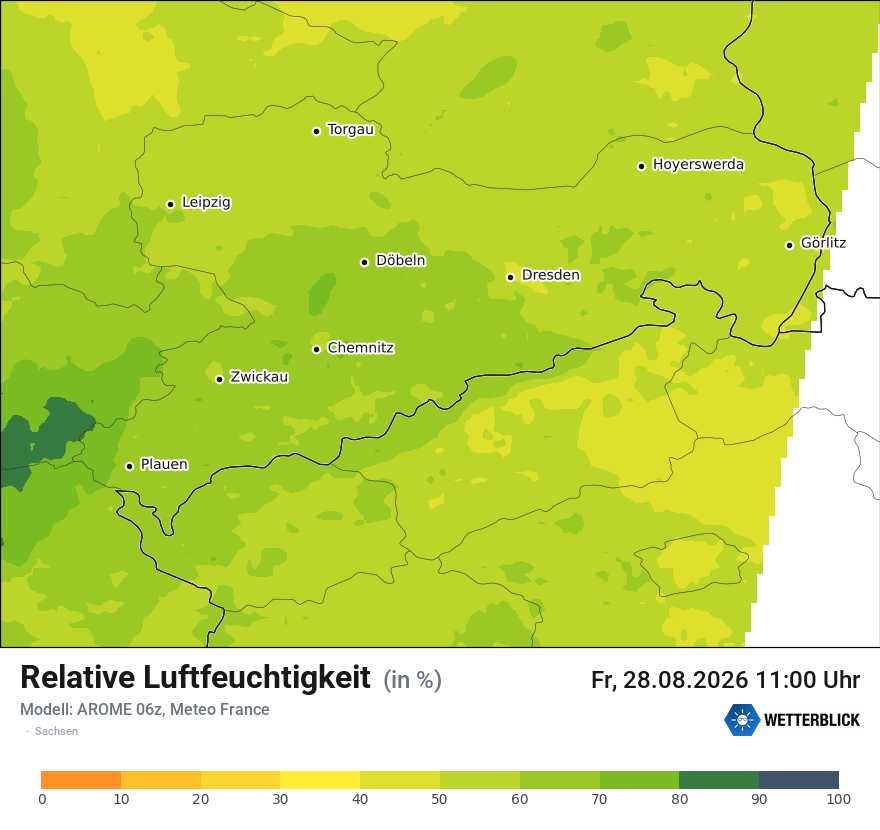 Modellkarte AROME – relhum – sn