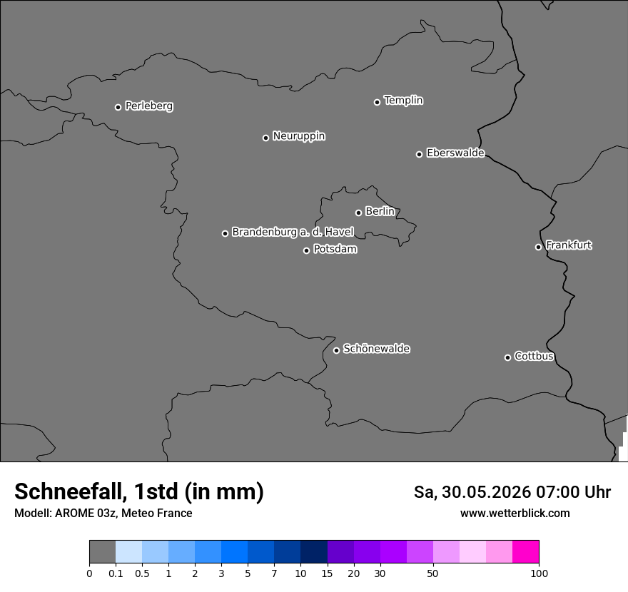 Modellkarte AROME – snow_rate – bb
