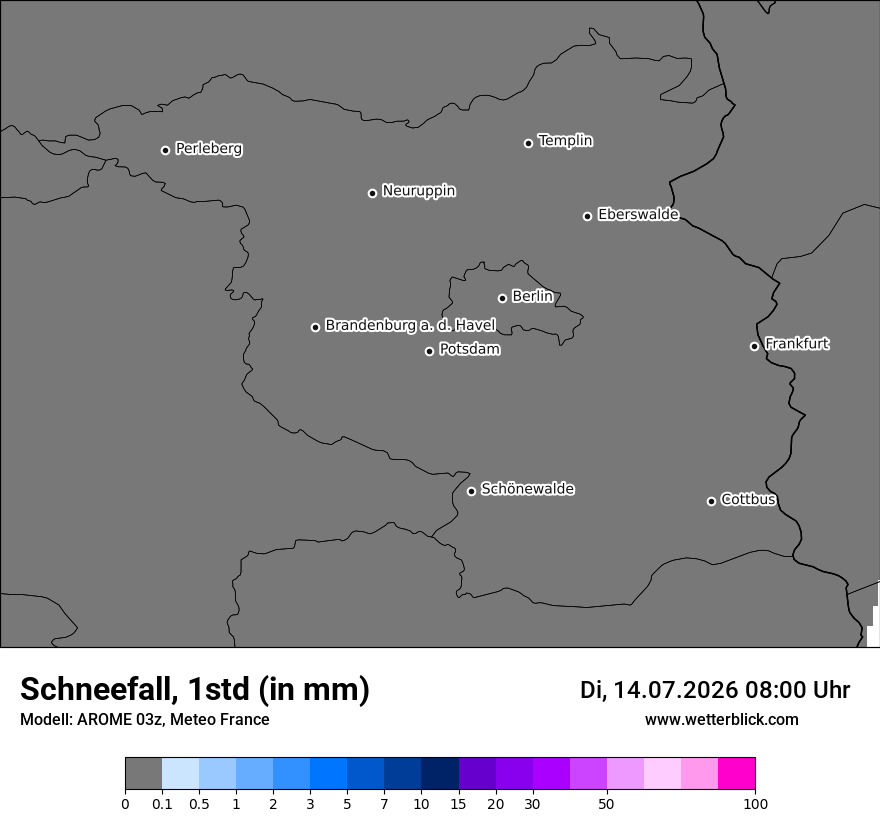 Modellkarte AROME – snow_rate – bb