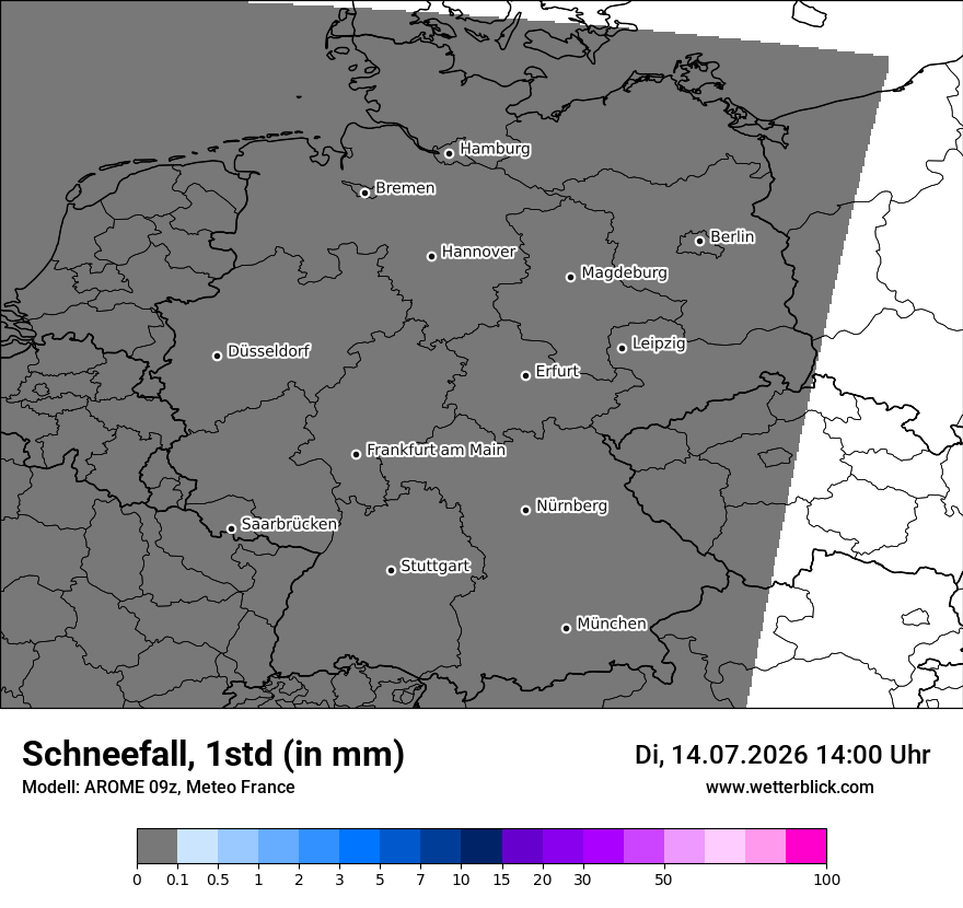 Modellkarte AROME – snow_rate – deutschland