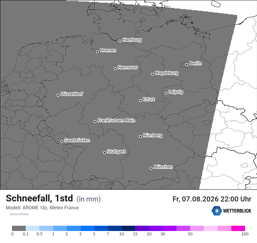 Modellkarte AROME – snow_rate – deutschland