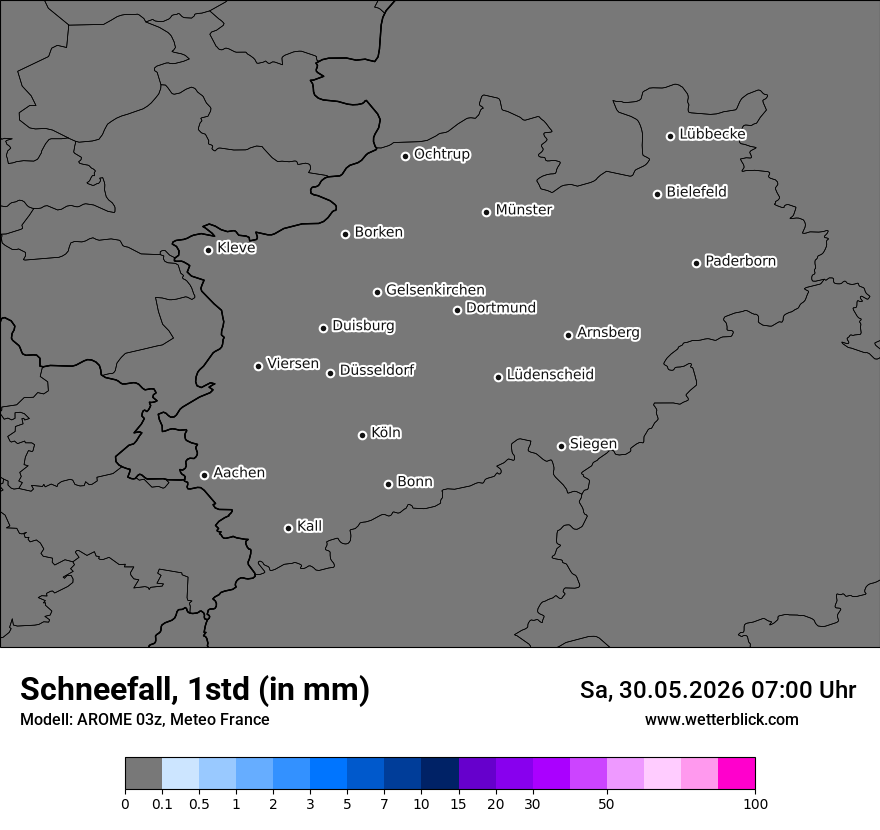 Modellkarte AROME – snow_rate – nrw