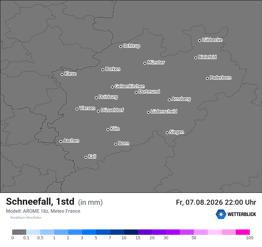 Modellkarte AROME – snow_rate – nrw