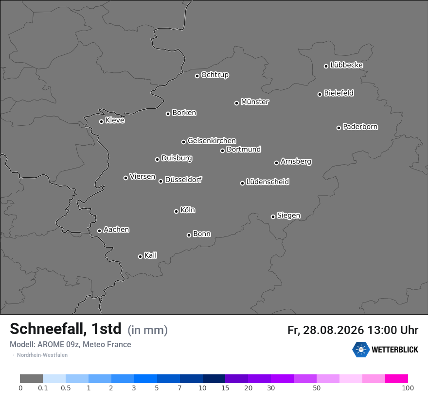 Modellkarte AROME – snow_rate – nrw