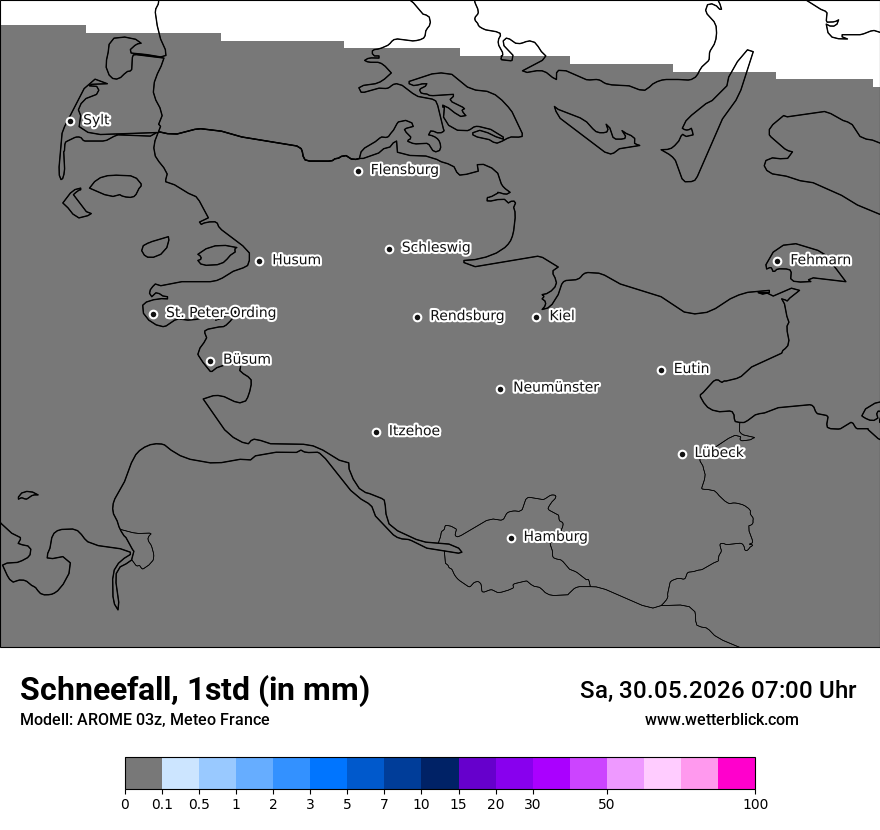 Modellkarte AROME – snow_rate – sh