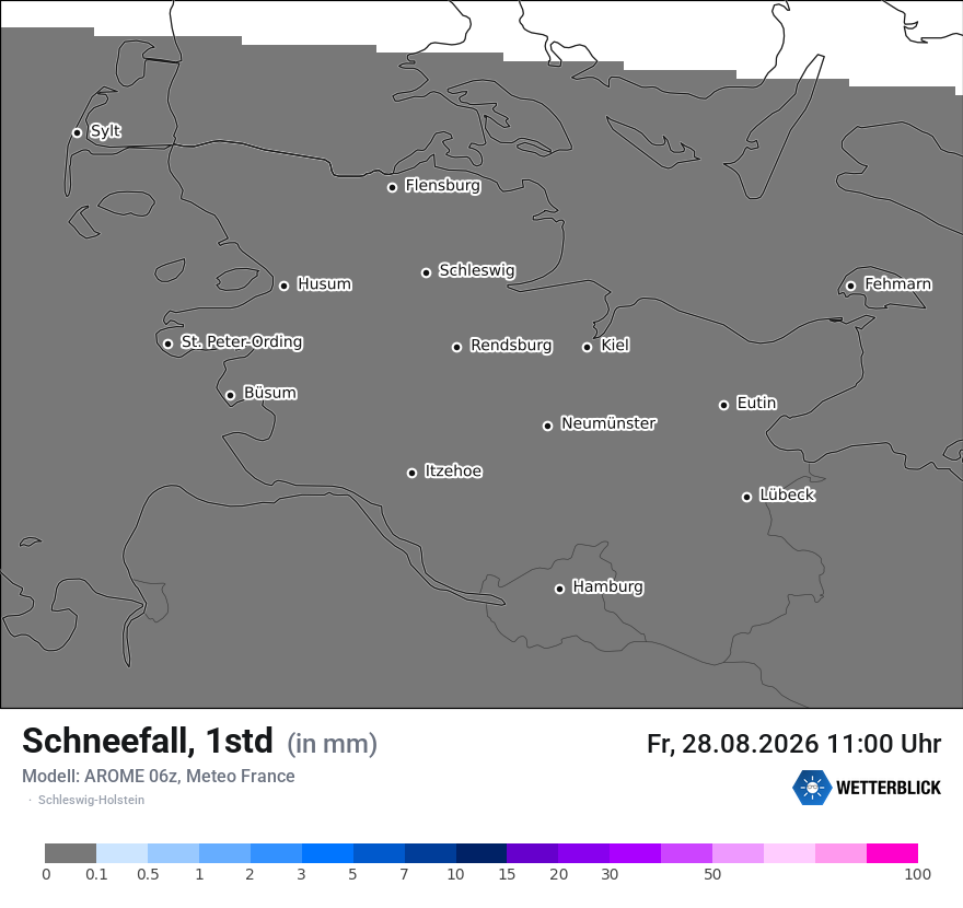 Modellkarte AROME – snow_rate – sh