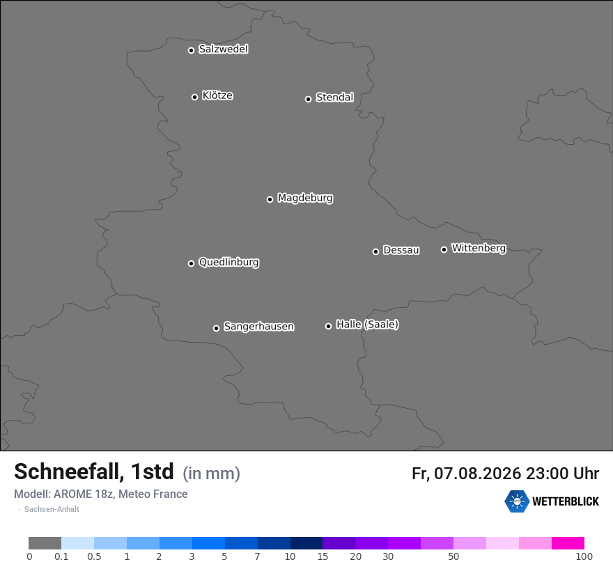 Modellkarte AROME – snow_rate – st