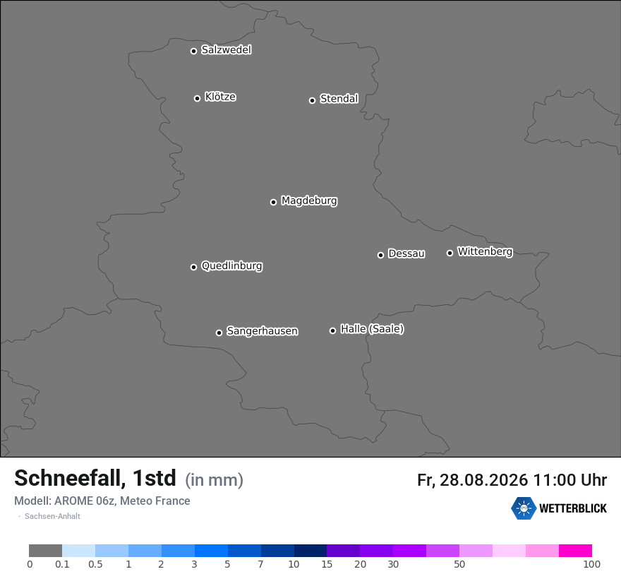 Modellkarte AROME – snow_rate – st