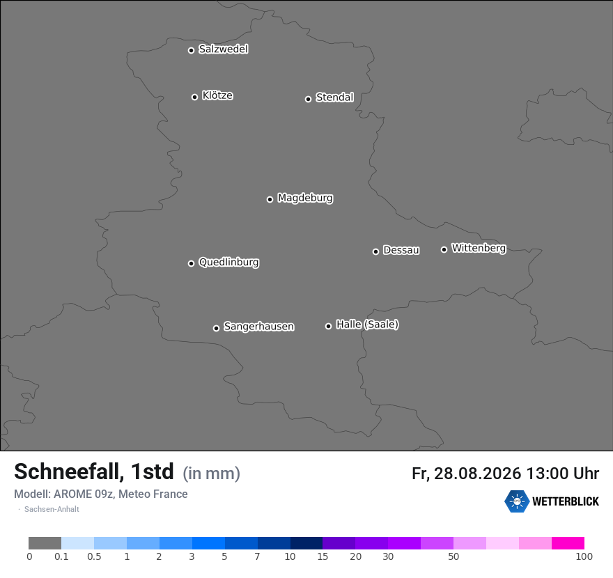 Modellkarte AROME – snow_rate – st