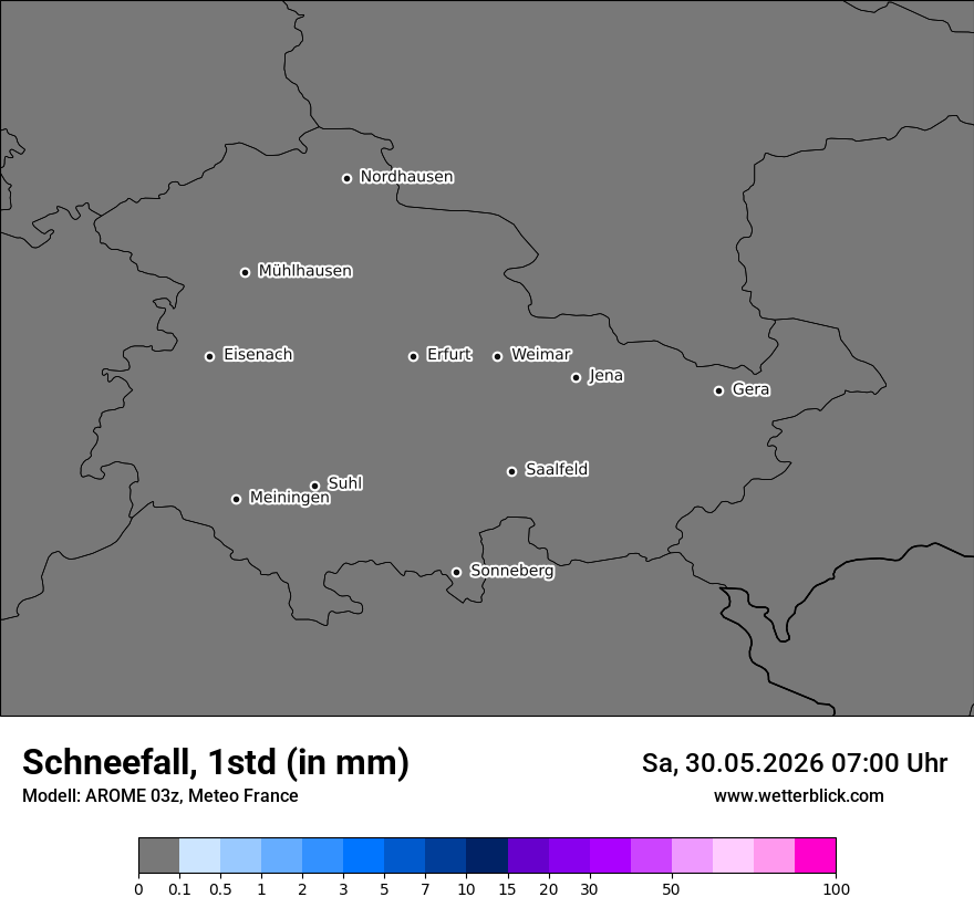 Modellkarte AROME – snow_rate – th