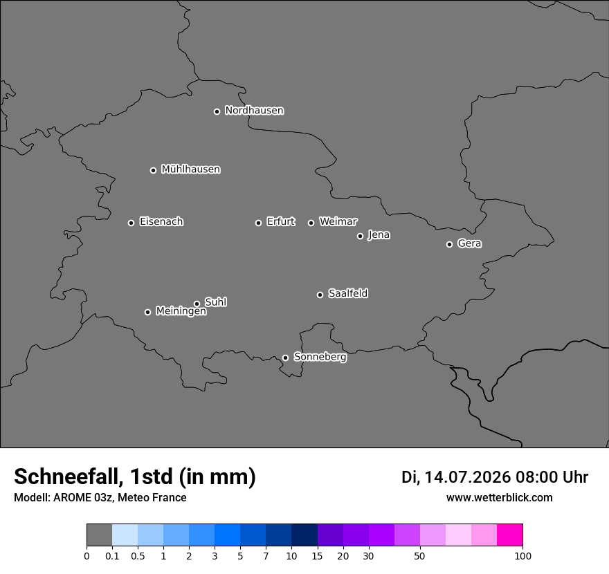 Modellkarte AROME – snow_rate – th