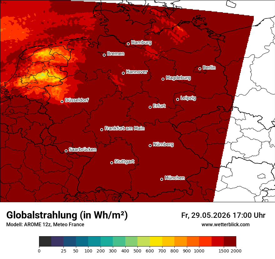 Modellkarte AROME – ssrd – deutschland