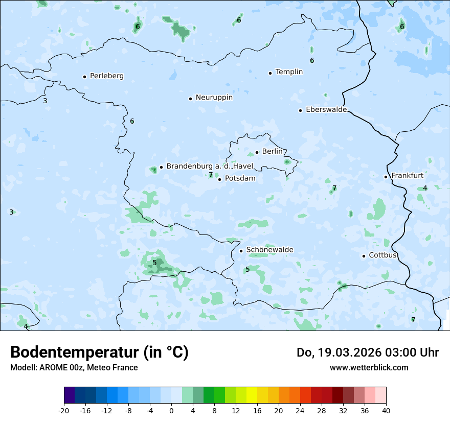 Modellkarte AROME – t_g – bb