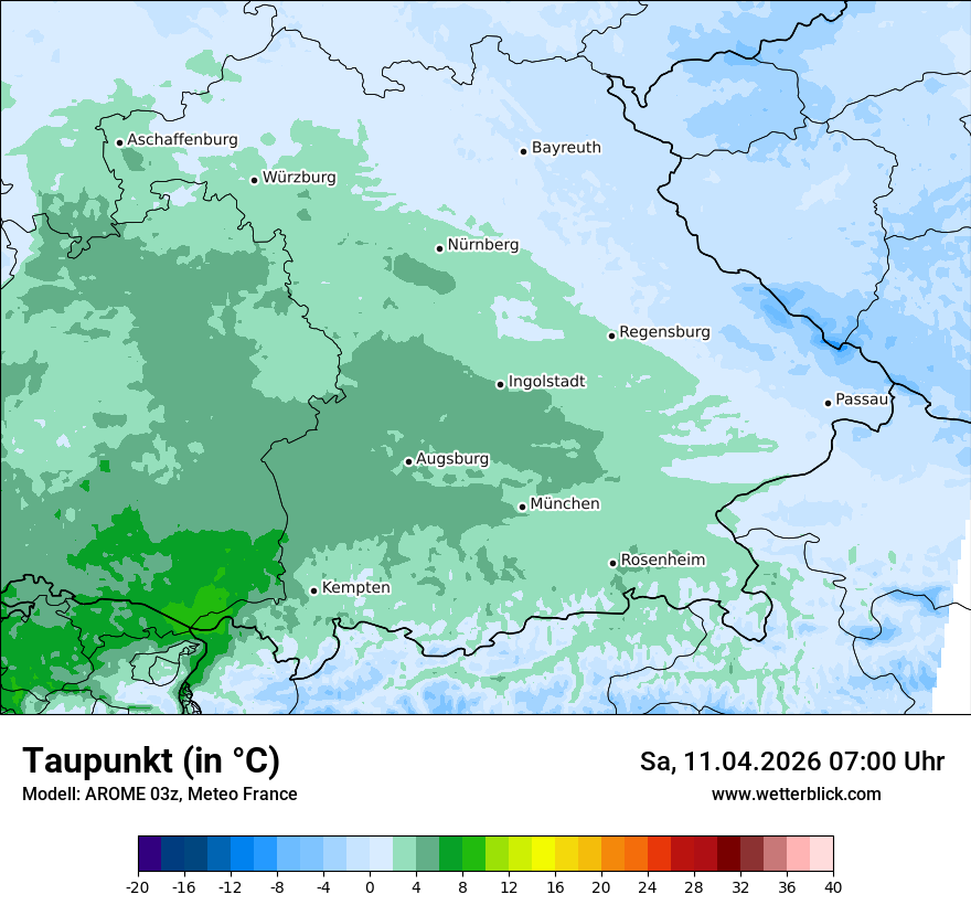 Modellkarte AROME – td – by