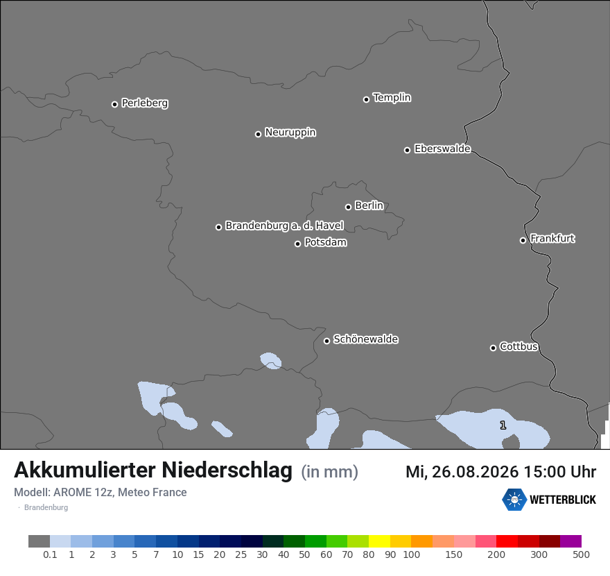 Modellkarte AROME – tot_prec – bb