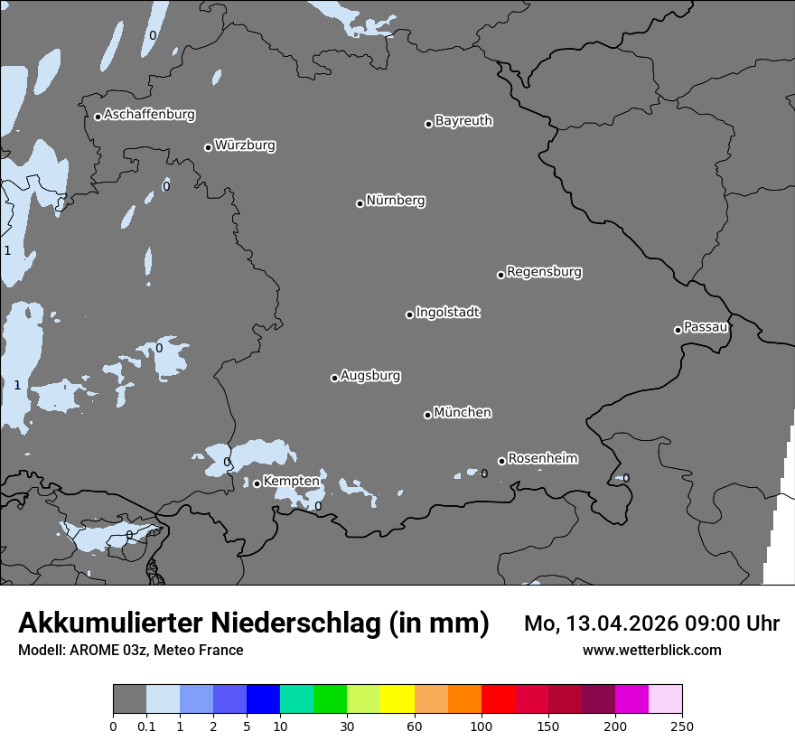 Modellkarte AROME – tot_prec – by