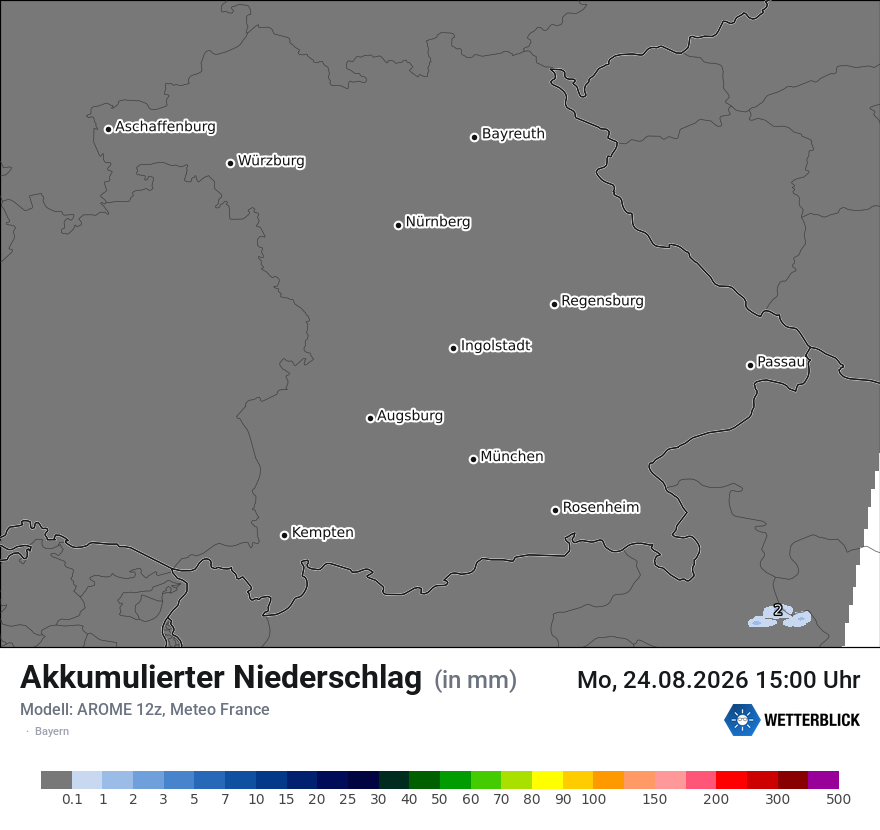 Modellkarte AROME – tot_prec – by