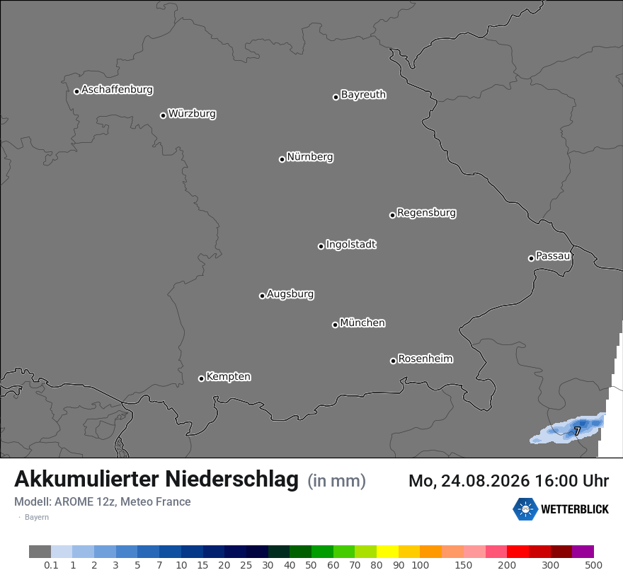 Modellkarte AROME – tot_prec – by