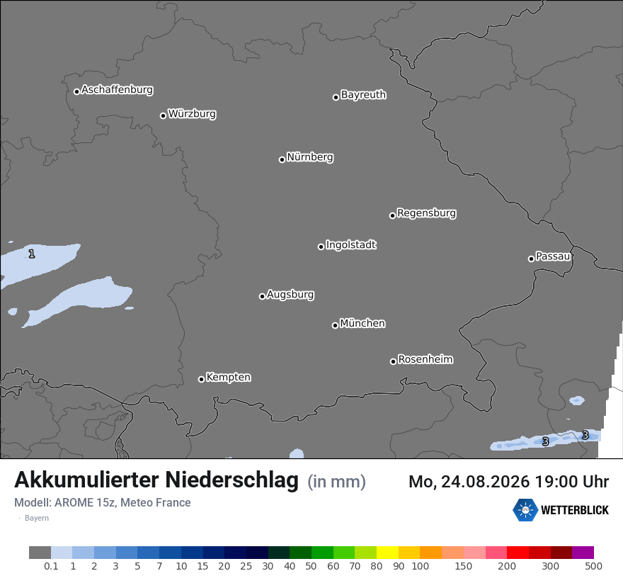 Modellkarte AROME – tot_prec – by
