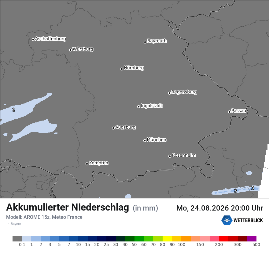 Modellkarte AROME – tot_prec – by