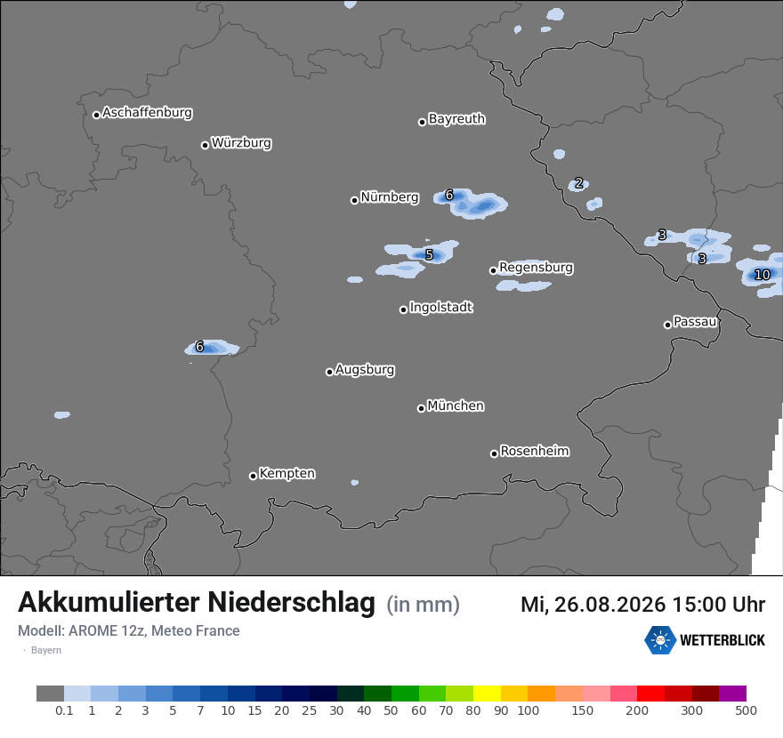 Modellkarte AROME – tot_prec – by