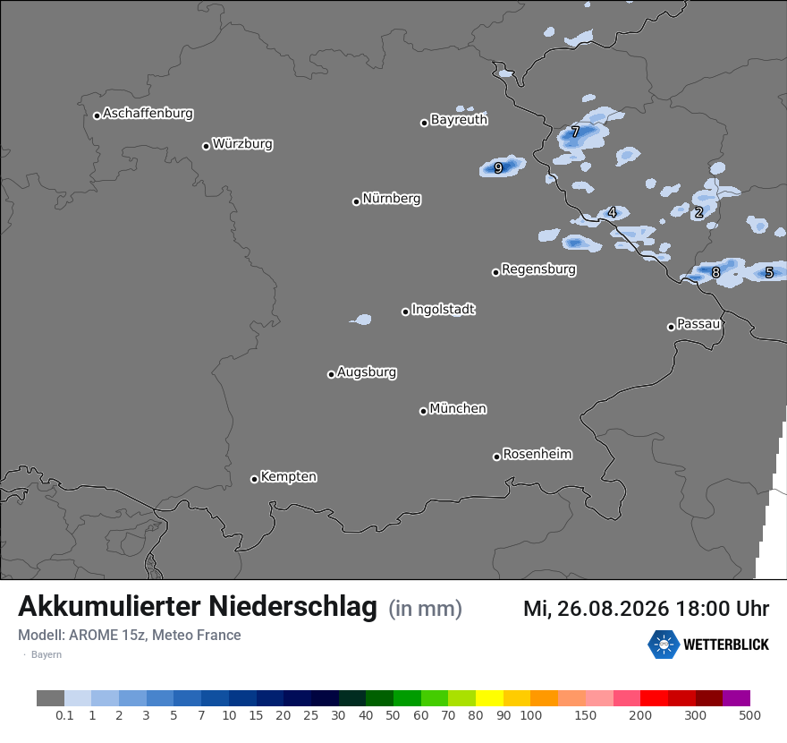 Modellkarte AROME – tot_prec – by