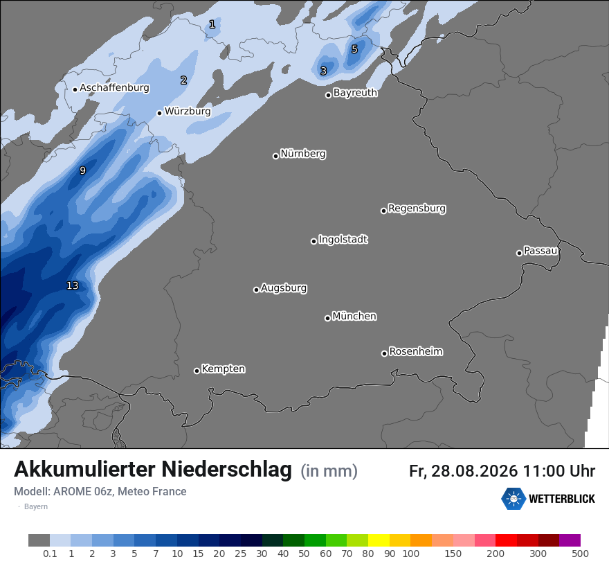 Modellkarte AROME – tot_prec – by