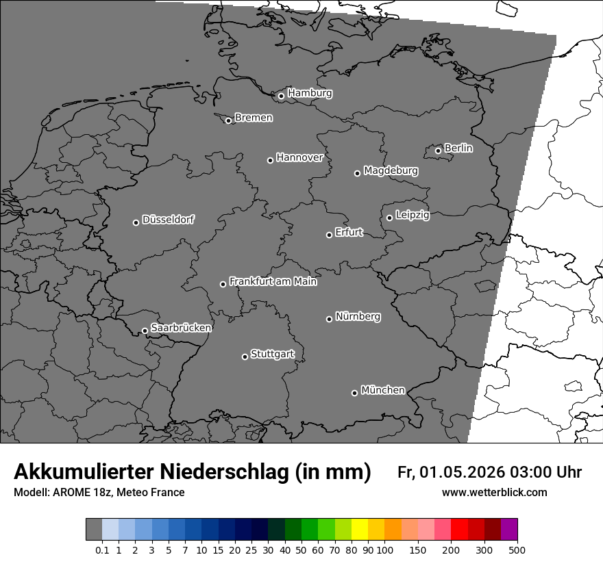 Modellkarte AROME – tot_prec – deutschland