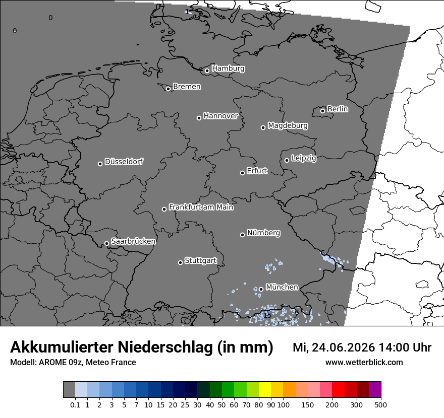 Modellkarte AROME – tot_prec – deutschland