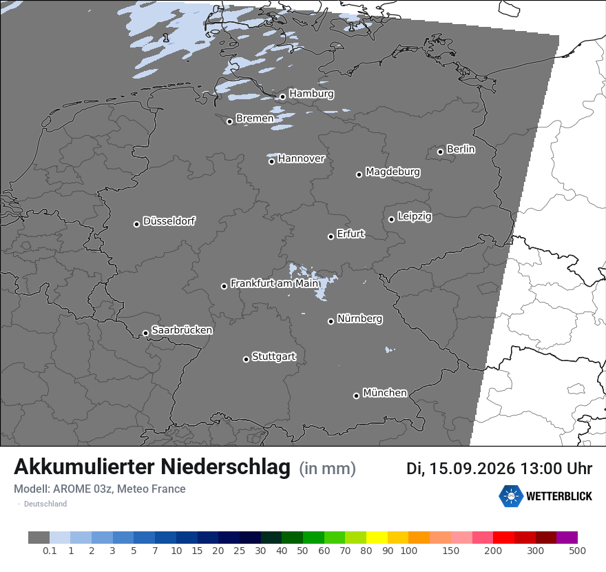 Modellkarte AROME – tot_prec – deutschland