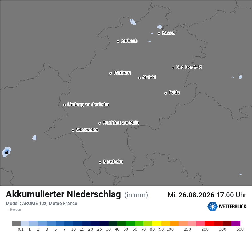 Modellkarte AROME – tot_prec – he