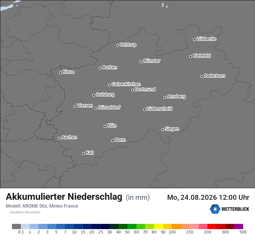 Modellkarte AROME – tot_prec – nrw