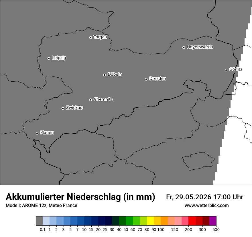 Modellkarte AROME – tot_prec – sn