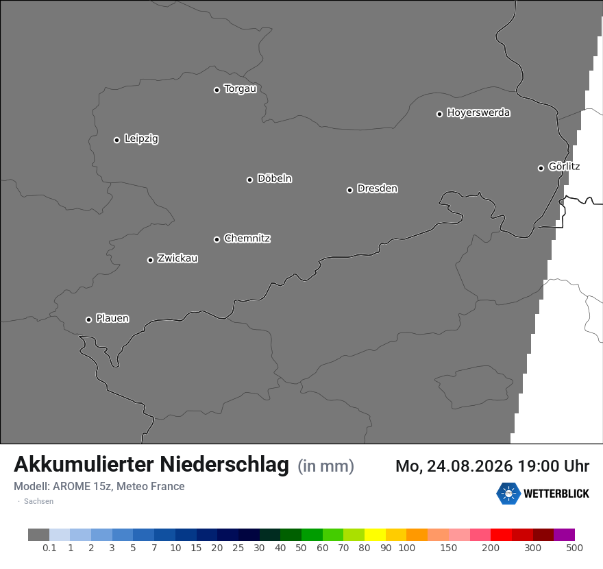 Modellkarte AROME – tot_prec – sn