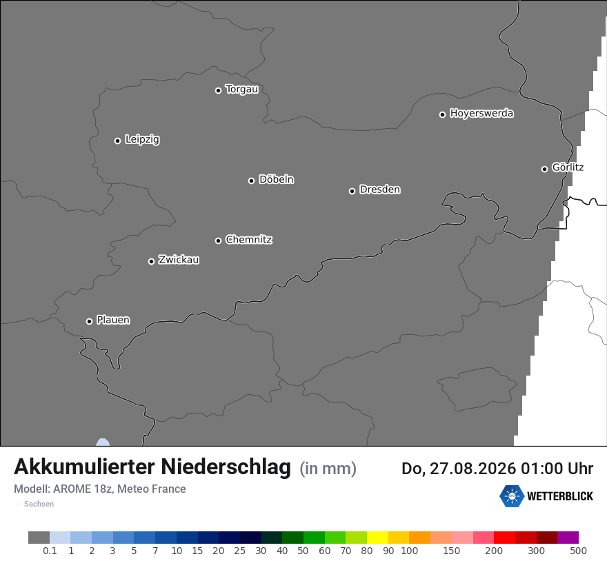 Modellkarte AROME – tot_prec – sn