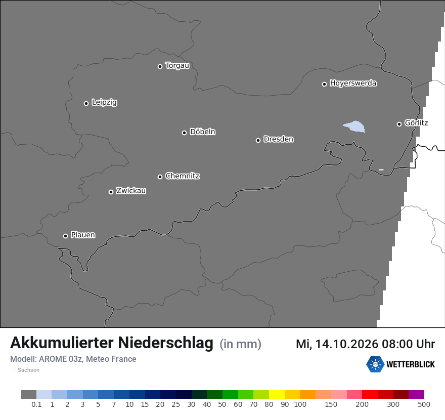Modellkarte AROME – tot_prec – sn