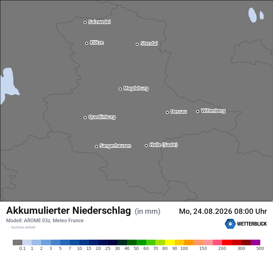 Modellkarte AROME – tot_prec – st