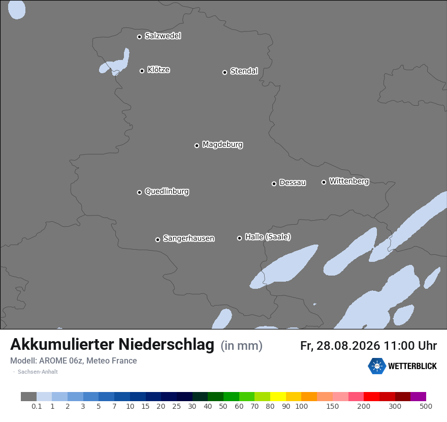 Modellkarte AROME – tot_prec – st