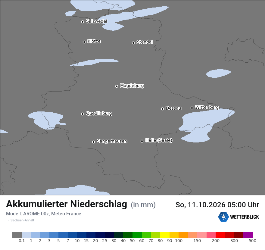 Modellkarte AROME – tot_prec – st
